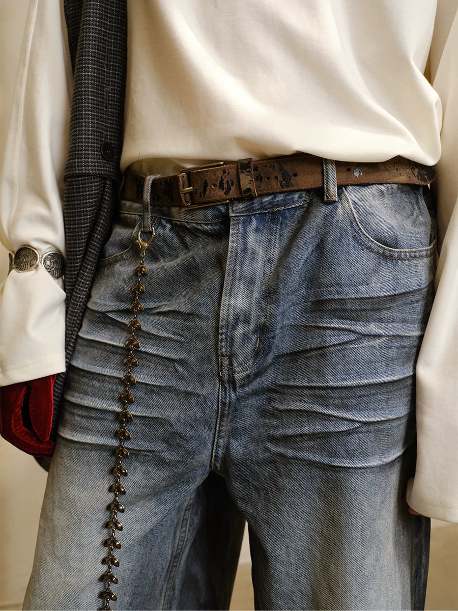 VINTAGE COWHIDE LEATHER BELT