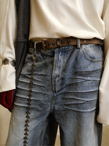 VINTAGE COWHIDE LEATHER BELT