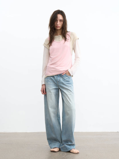 LAYERED VEST & LONG-SLEEVE TOP SET