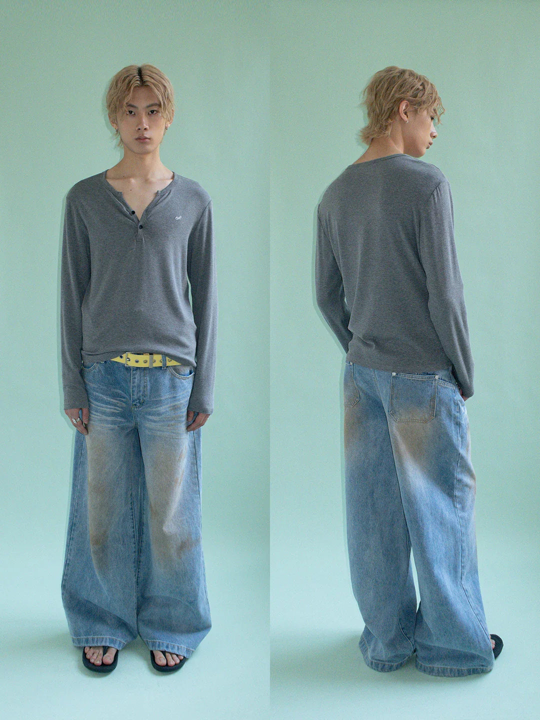 FUNKY BLUE STRAIGHT JEANS