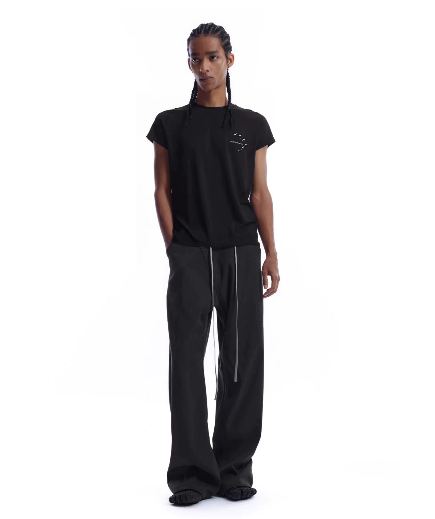 TENCEL WOOL PRINTED CROP TEE