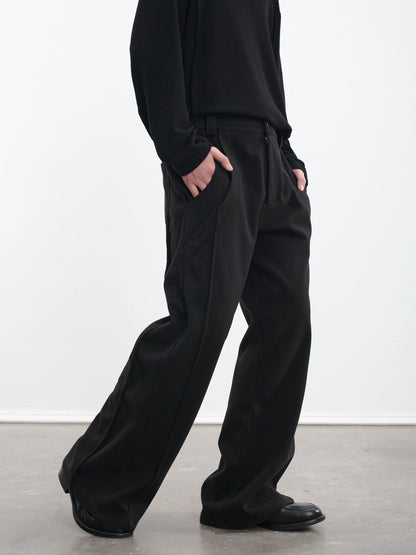 TWO-TONE WIDE-LEG PANTS