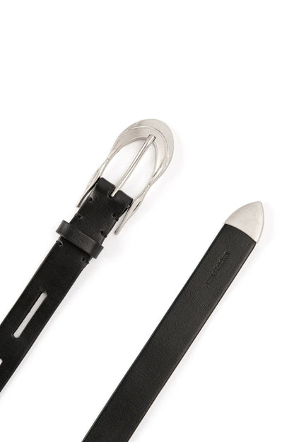 SILVER-PLATED LEATHER BELT