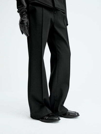 SLANTED PLACKET TROUSERS SET