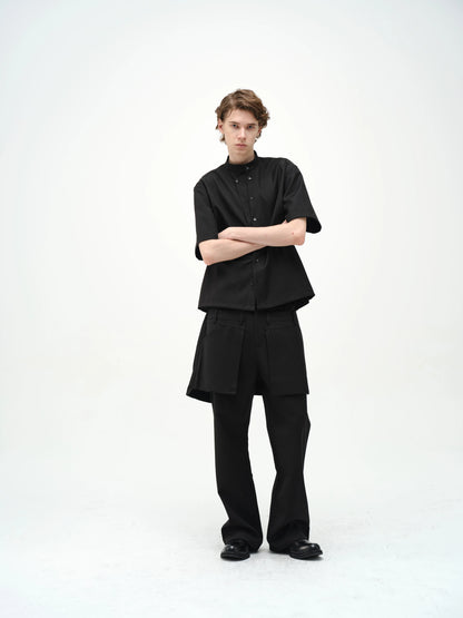 ASYMMETRICAL SKIRT-PANTS WITH FLARE