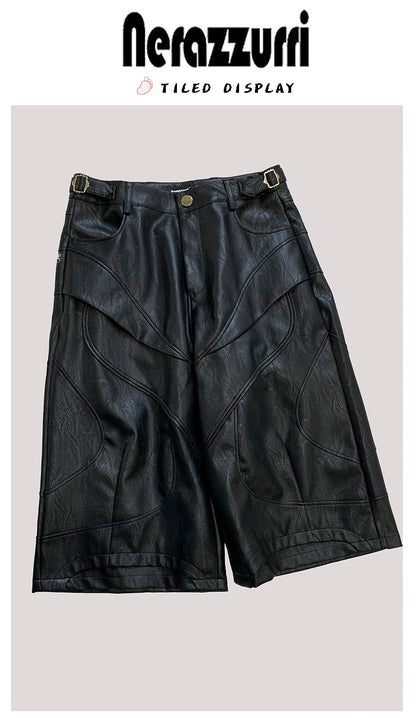 DECONSTRUCTED PU LEATHER PANTS