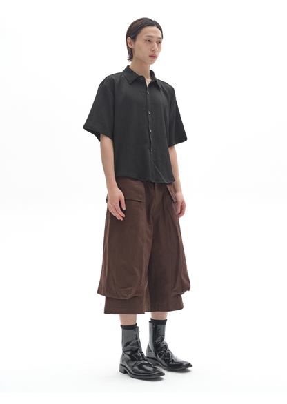 3D POCKETED CROP SHORTS