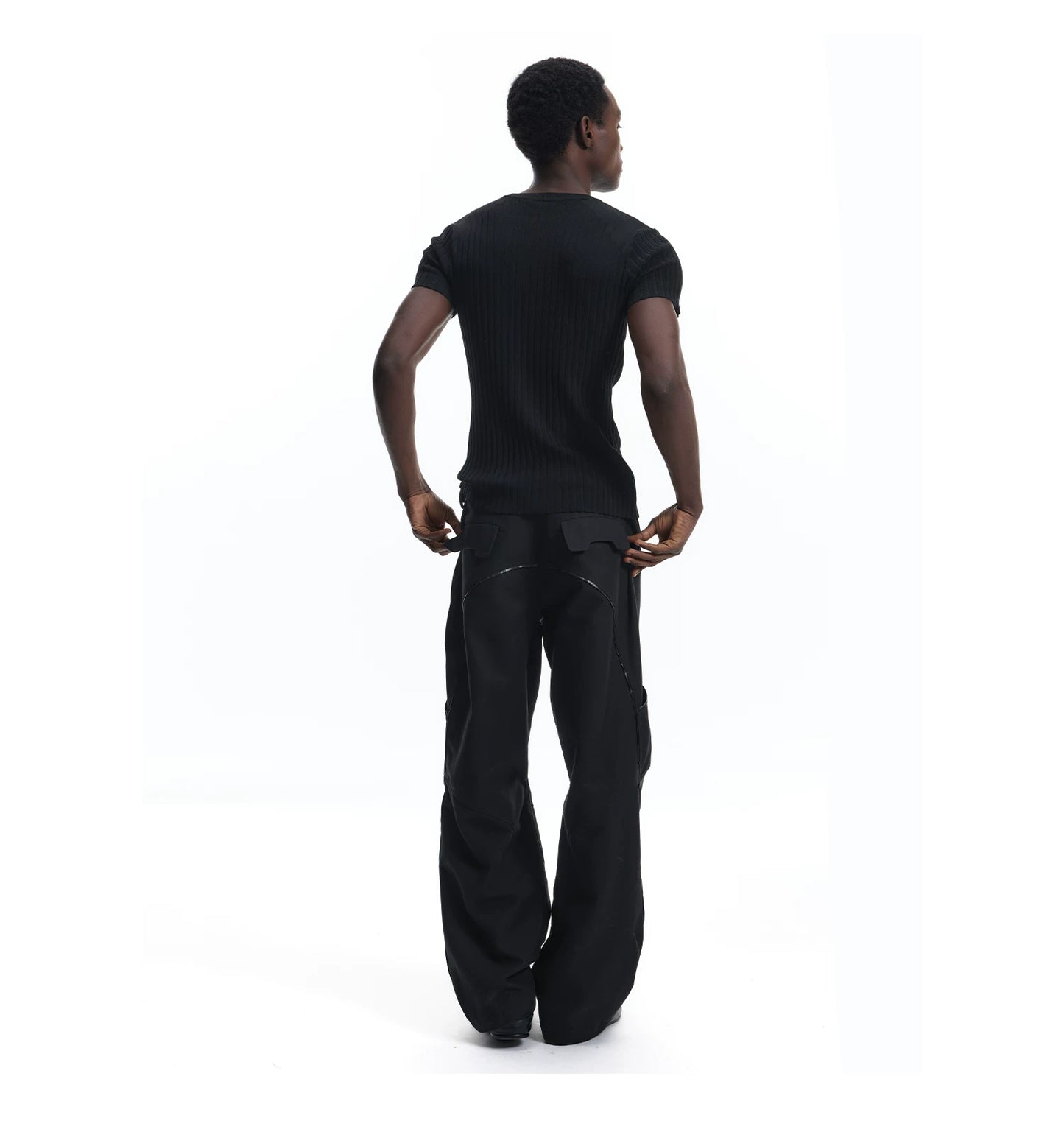 3D PATCHWORK RELAXED WORK PANTS