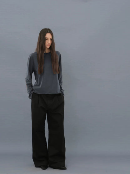 ROLLED  LONG SLEEVE T-SHIRT