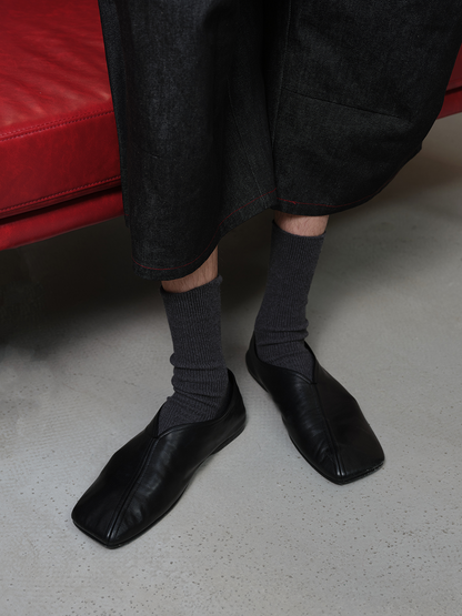 GRAINED LEATHER MONK SHOES