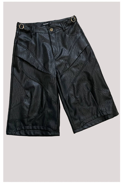 DECONSTRUCTED PU LEATHER PANTS