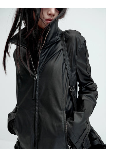 WAX COATED STAND-UP JACKET