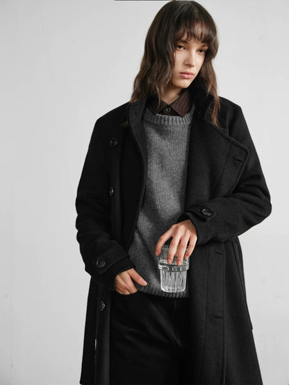 WOOL DOUBLE-BREASTED COAT