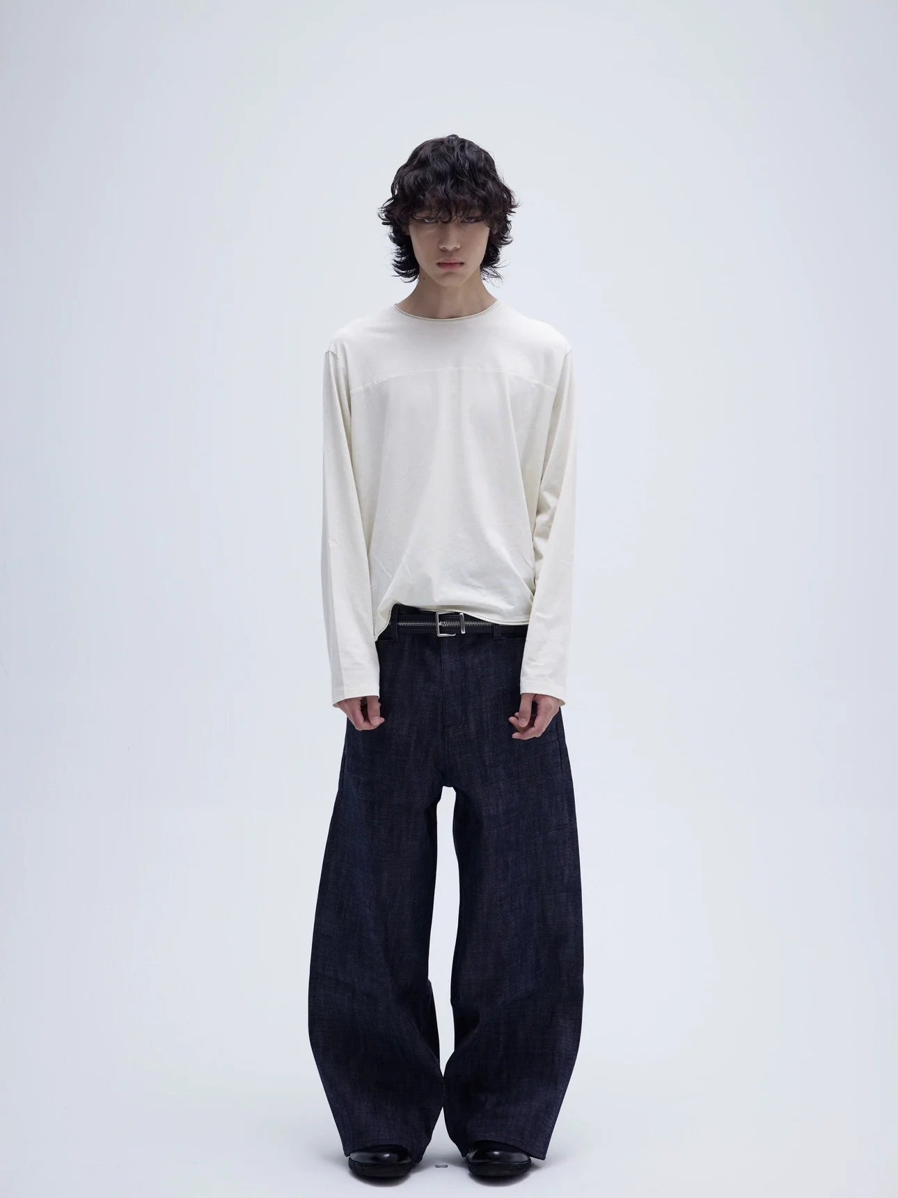 TEXTURED COTTON LINEN TAILORED SHIRT