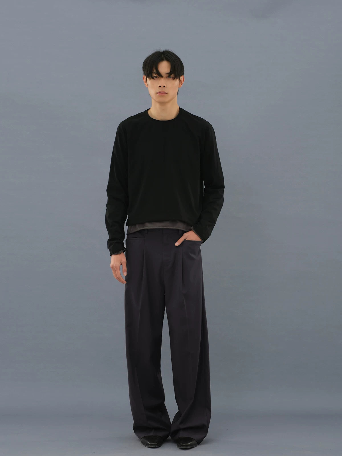 ROLLED  LONG SLEEVE T-SHIRT