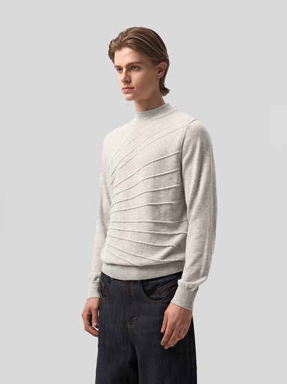 SCULPTED JACQUARD LONG SLEEVE KNIT 22