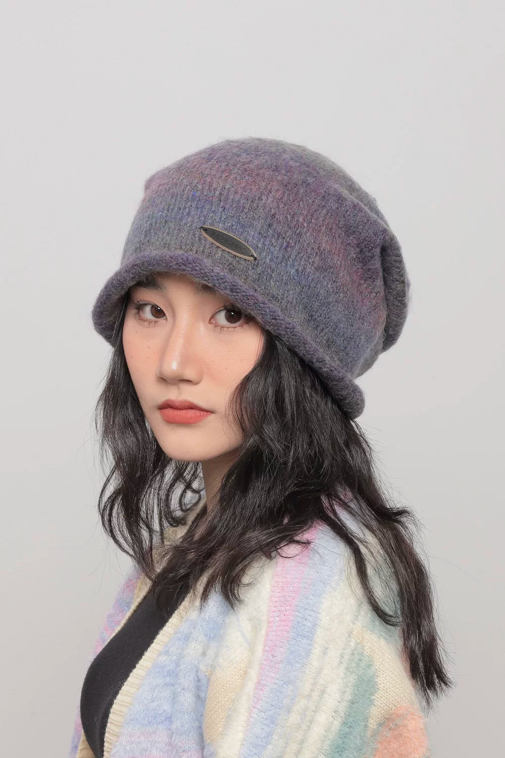 GRADIENT SLOUCH KNIT CAP 8