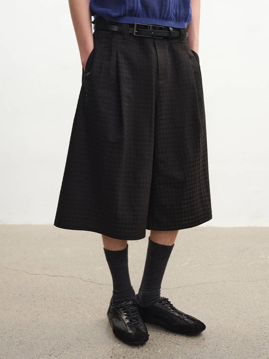 MULTICOLOR PLEATED CHAMBRAY PANTS