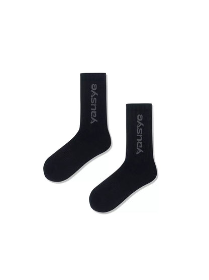 EMBROIDERED COTTON MID CALF SOCKS
