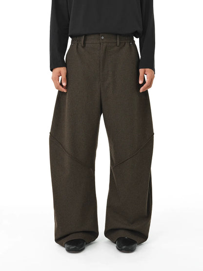 CURVED PATCHWORK LOOSE PANTS