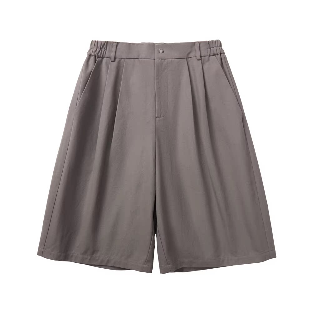 TEXTURED CROPPED SHORTS
