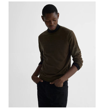 LINE JACQUARD LONG SLEEVE KNIT