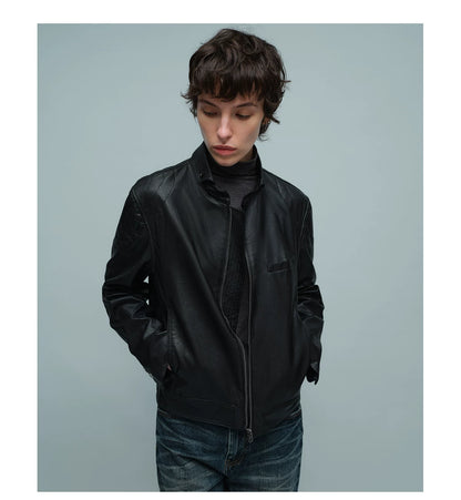 QUILTED SHOULDER BIKER JACKET ブラック 7