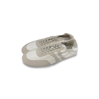 THIN-SOLE LEATHER TRAINER SHOES