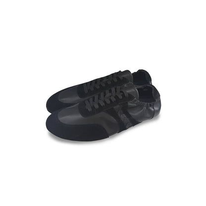 THIN-SOLE LEATHER TRAINER SHOES