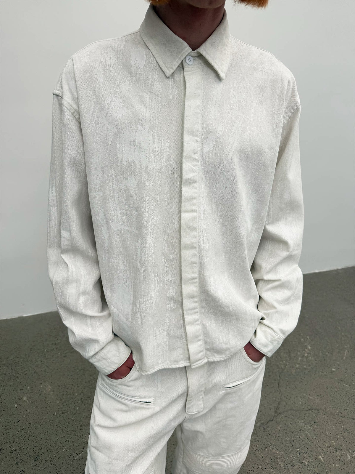 WAX-COATED COTTON SHIRT