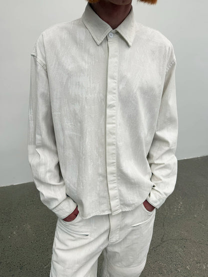 WAX-COATED COTTON SHIRT