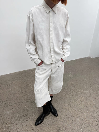 WAX-COATED COTTON SHIRT
