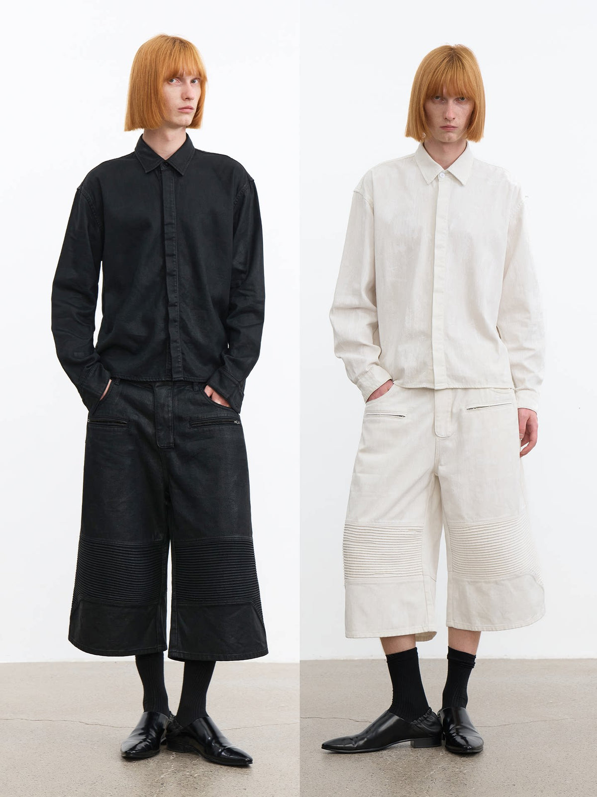WAX-COATED COTTON SHIRT