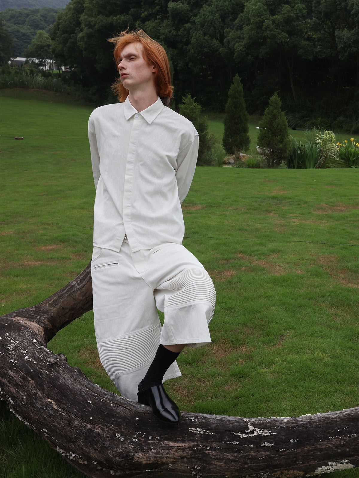 WAX-COATED COTTON SHIRT