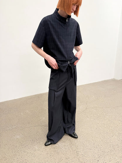 BELTED WIDE CARGO PANTS