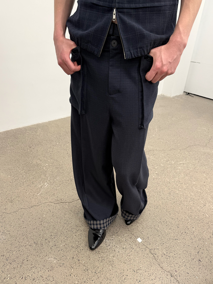 BELTED WIDE CARGO PANTS