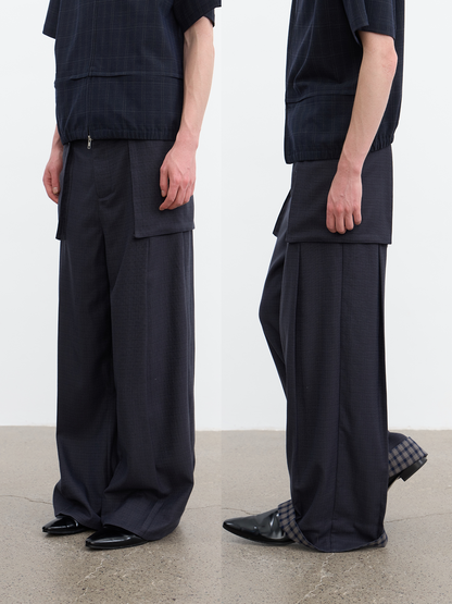 BELTED WIDE CARGO PANTS
