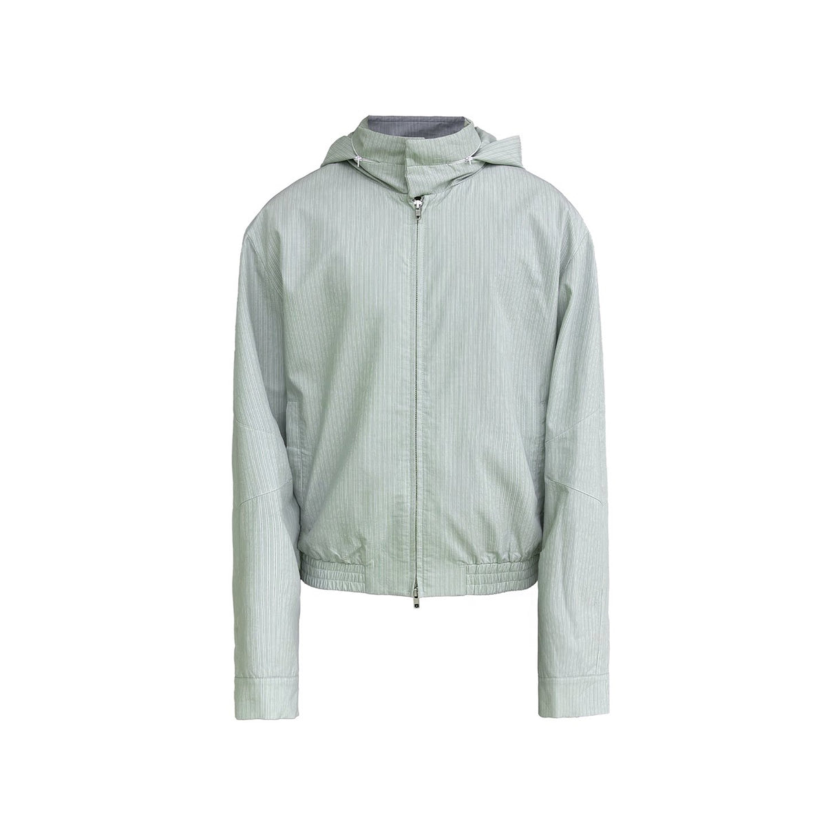 STRIPED PACKABLE-HOOD JACKET