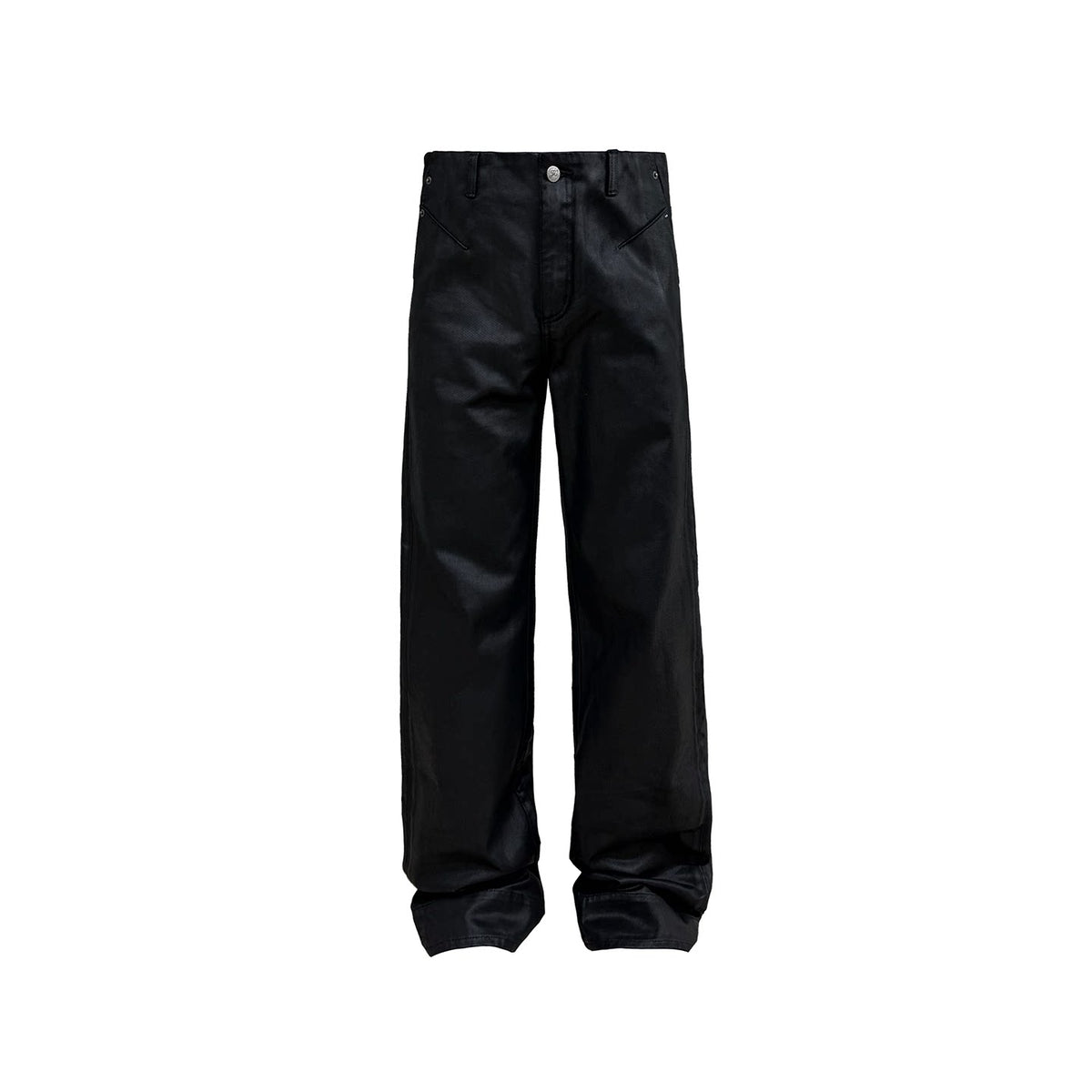 WAXED SLIM STRAIGHT-LEG JEANS