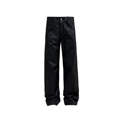 WAXED SLIM STRAIGHT-LEG JEANS