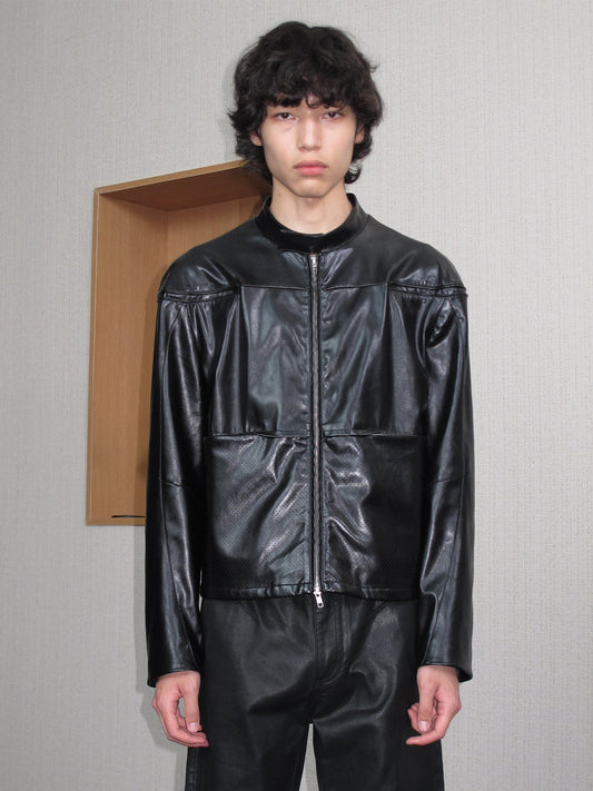 PERFORATED PU LEATHER JACKET