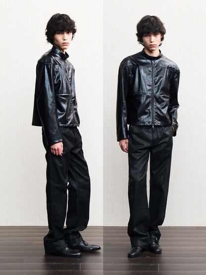 PERFORATED PU LEATHER JACKET