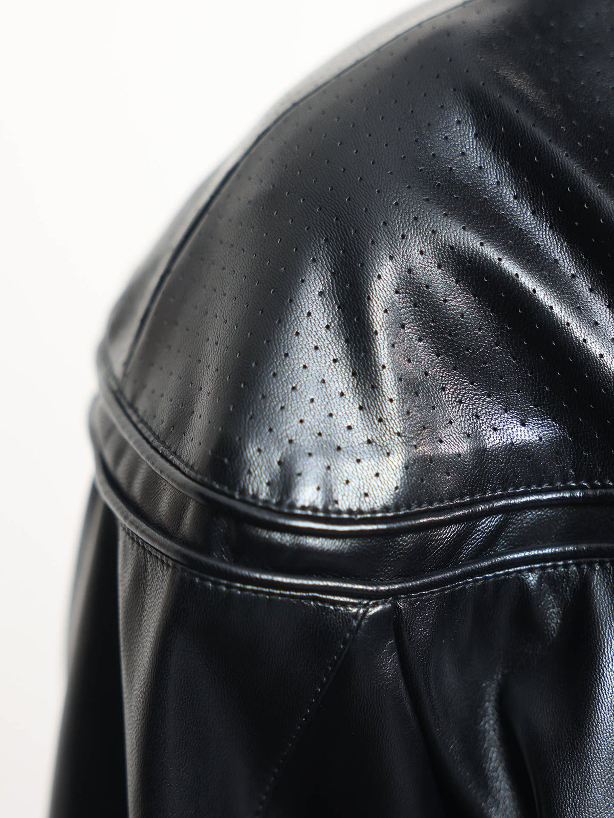 PERFORATED PU LEATHER JACKET