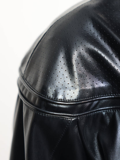 PERFORATED PU LEATHER JACKET