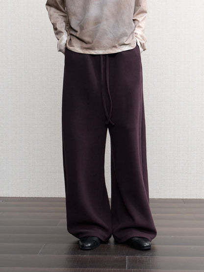 FLEECE DROP-CROTCH WIDE PANTS
