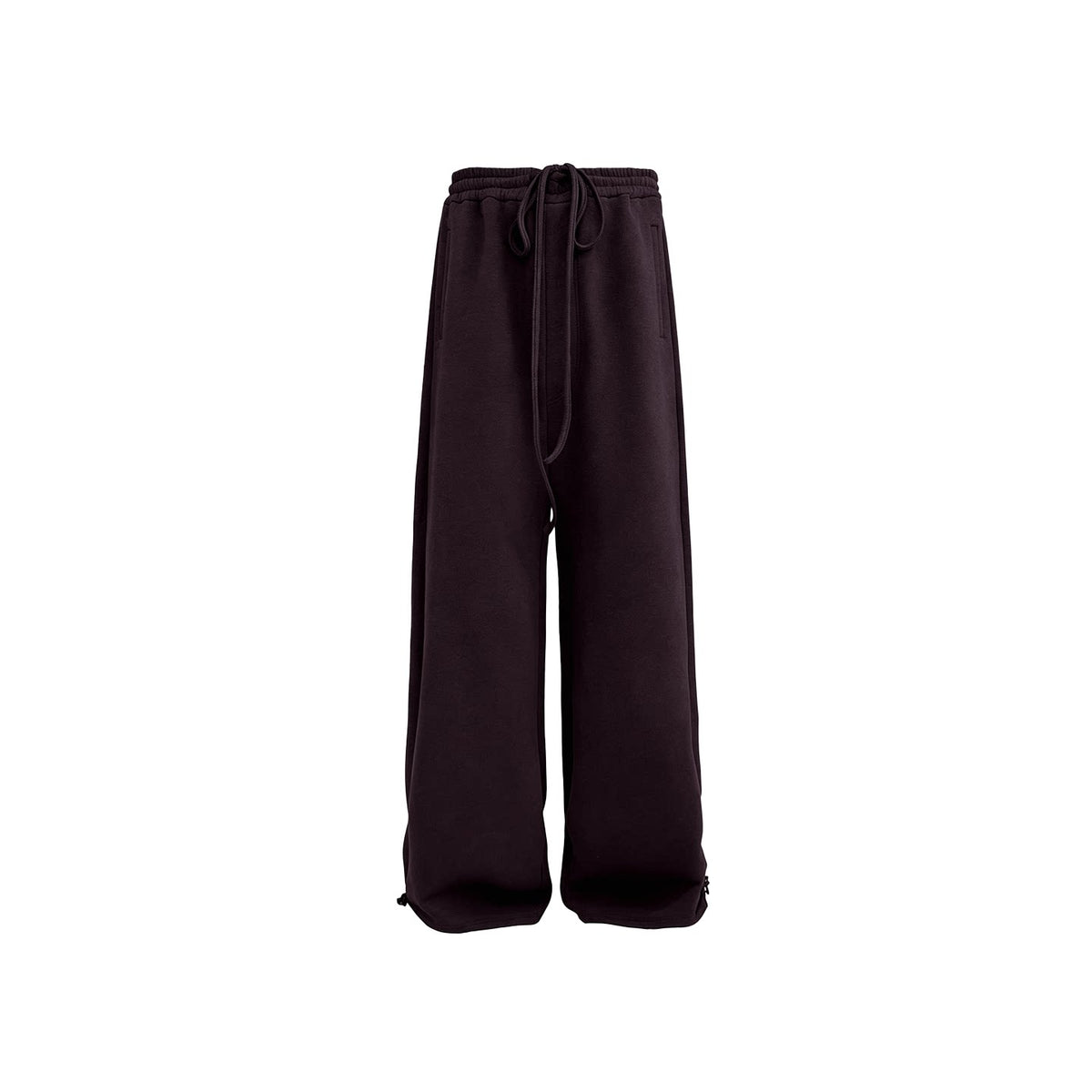 FLEECE DROP-CROTCH WIDE PANTS