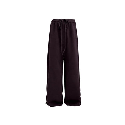 FLEECE DROP-CROTCH WIDE PANTS