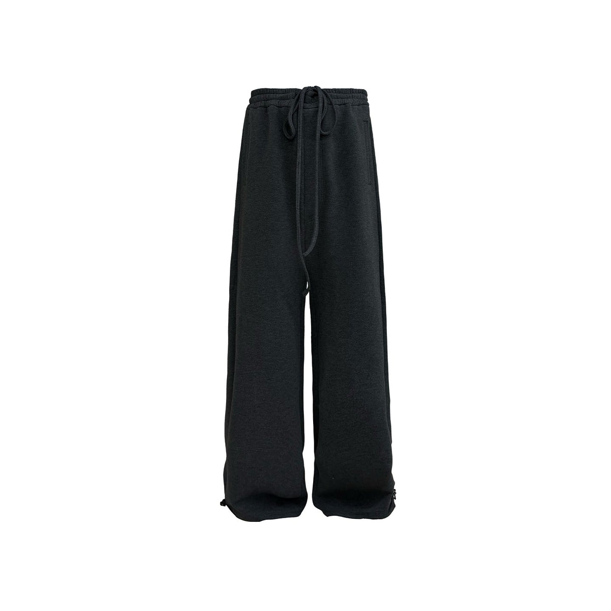 FLEECE DROP-CROTCH WIDE PANTS