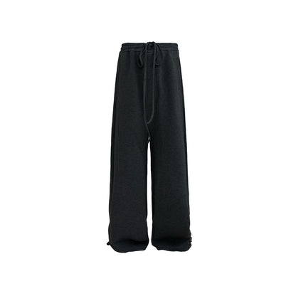 FLEECE DROP-CROTCH WIDE PANTS