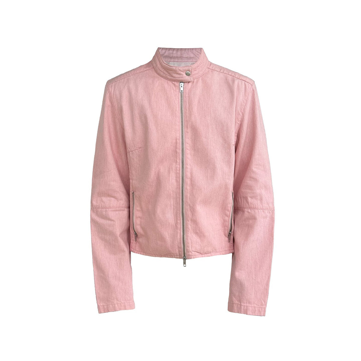QUILTED-ELBOW DENIM JACKET